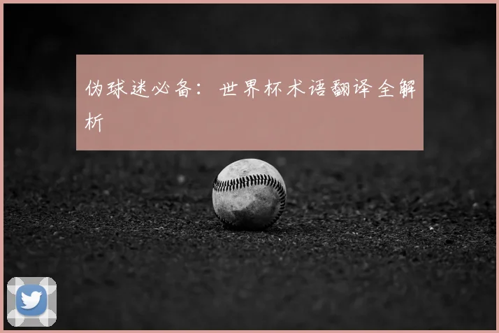 伪球迷必备：世界杯术语翻译全解析