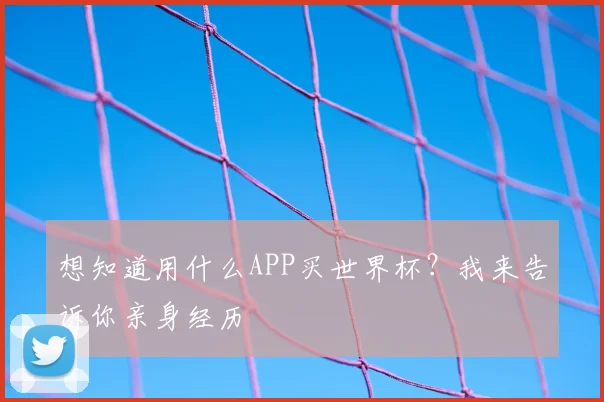 想知道用什么APP买世界杯？我来告诉你亲身经历